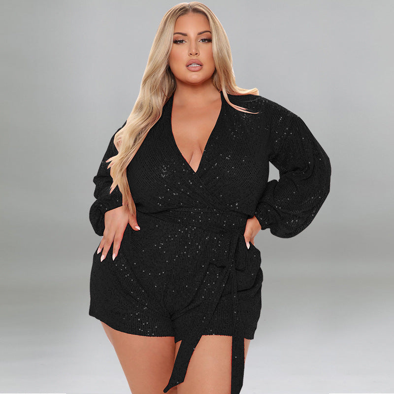 Women's Source Fashion Sequin Embroidery Sexy Slimming Jumpsuits