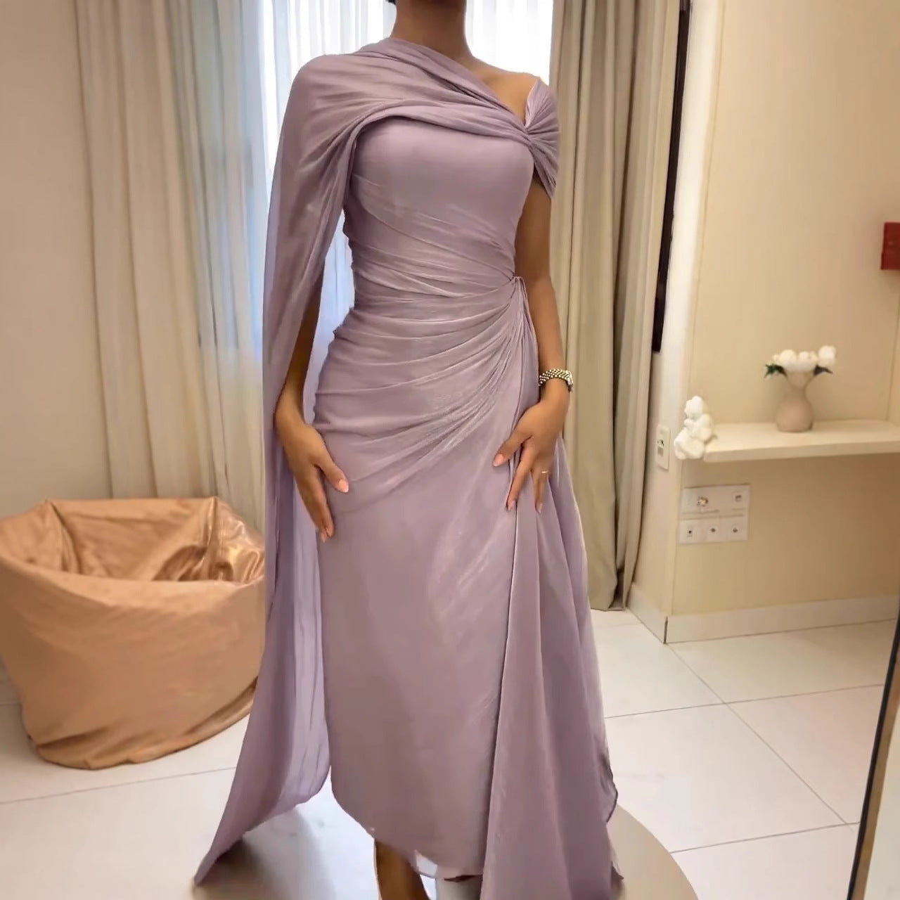 Women's Classic Summer Irregular Pleated Dress Dresses