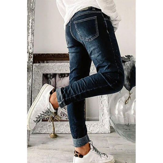 Women's Innovative Elegant Complete Sizes Button Jeans
