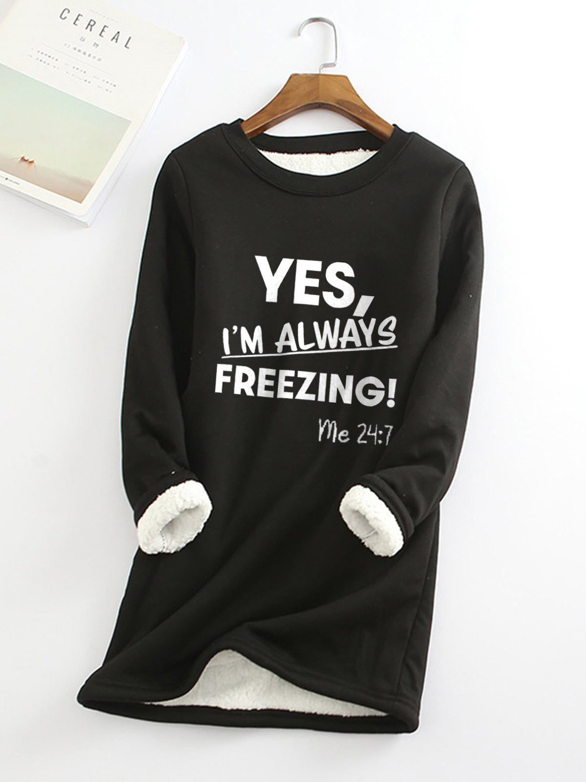 Stylish Fleece-lined Thermal Base Printing Series Women's Sweater, Sweater