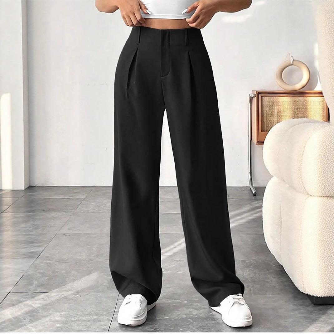 High Waist Wide Leg Versatile Casual Pants
