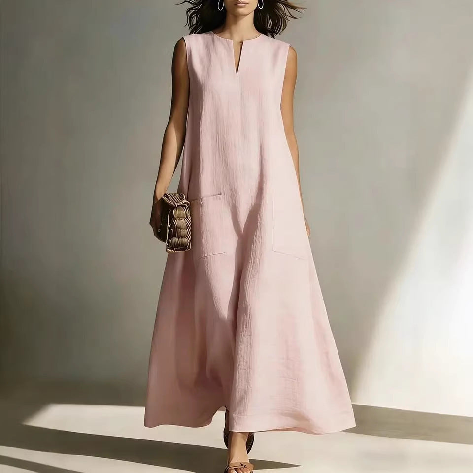 Fashion Slouchy Women's Casual Simple Sleeveless Dress