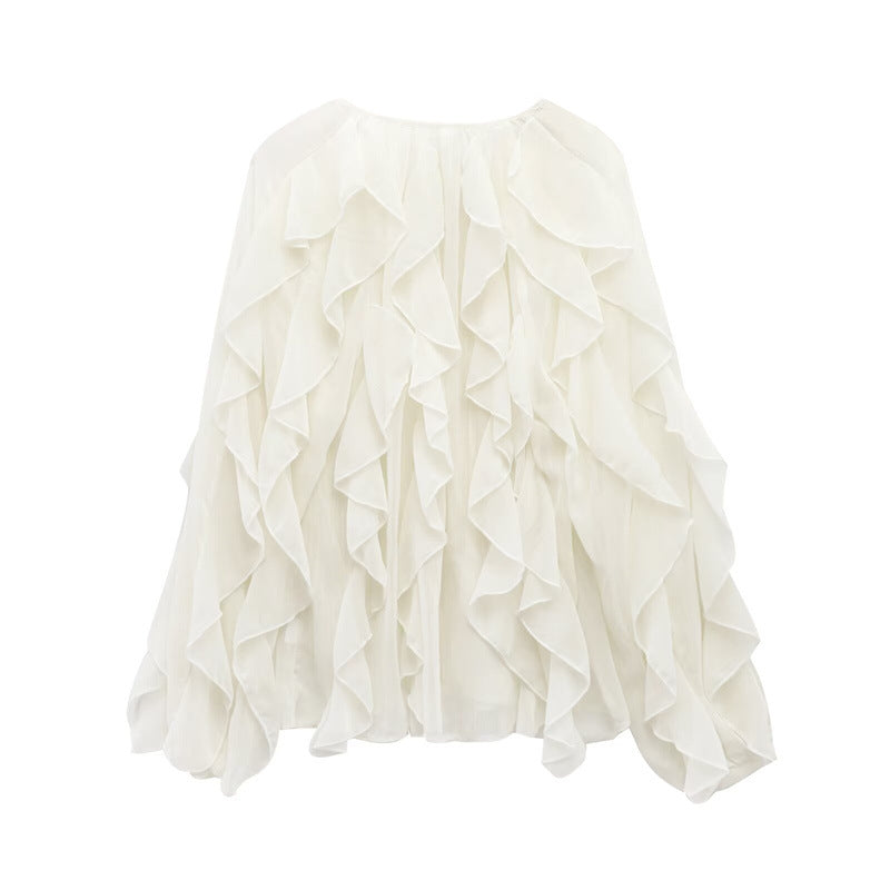 Shirt Long Fashion Loose Casual Design Sense Niche Blouses