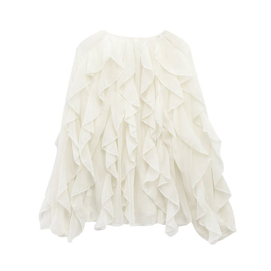 Shirt Long Fashion Loose Casual Design Sense Niche Blouses