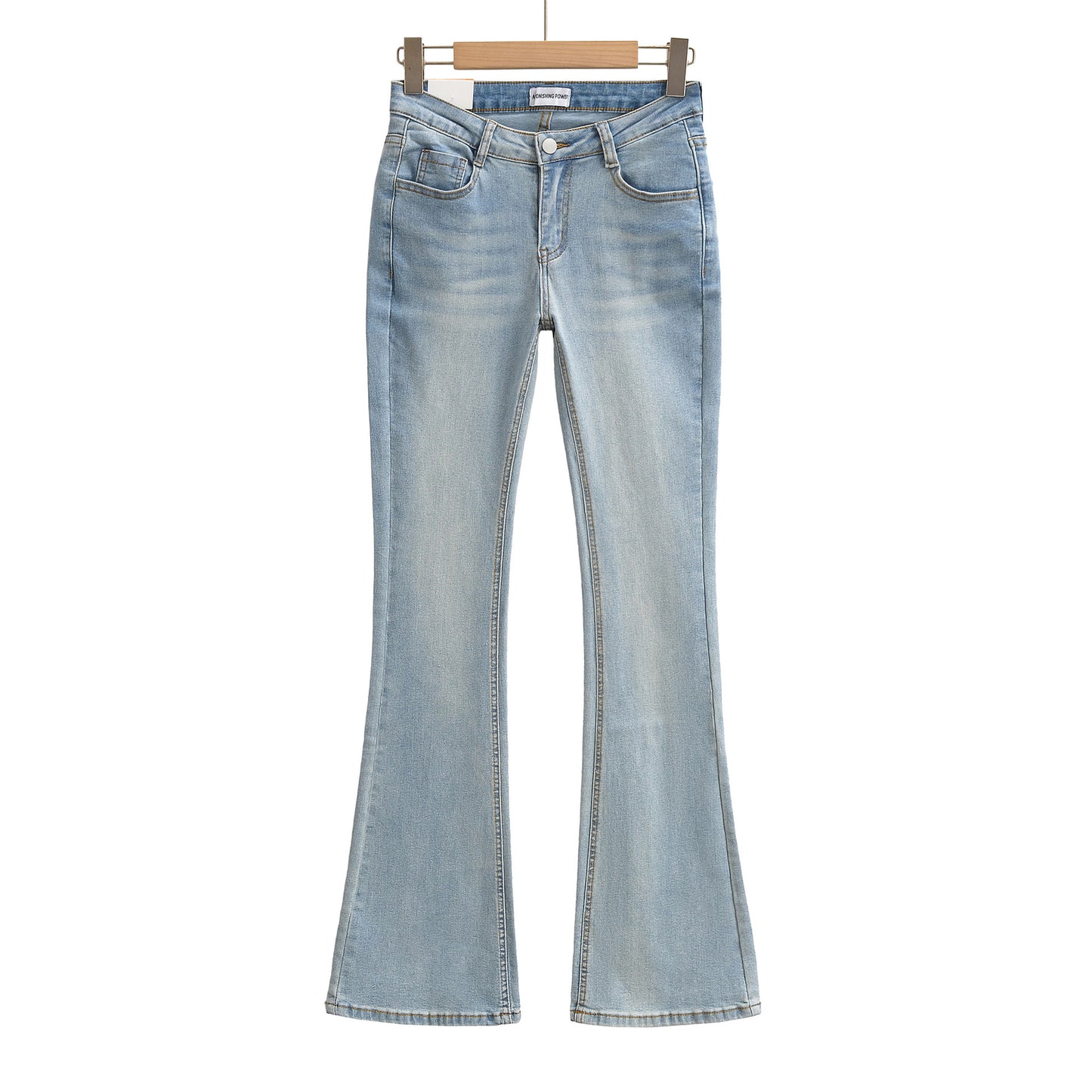 Women's Cushion Low Waist Slightly Flared Autumn Versatile Jeans