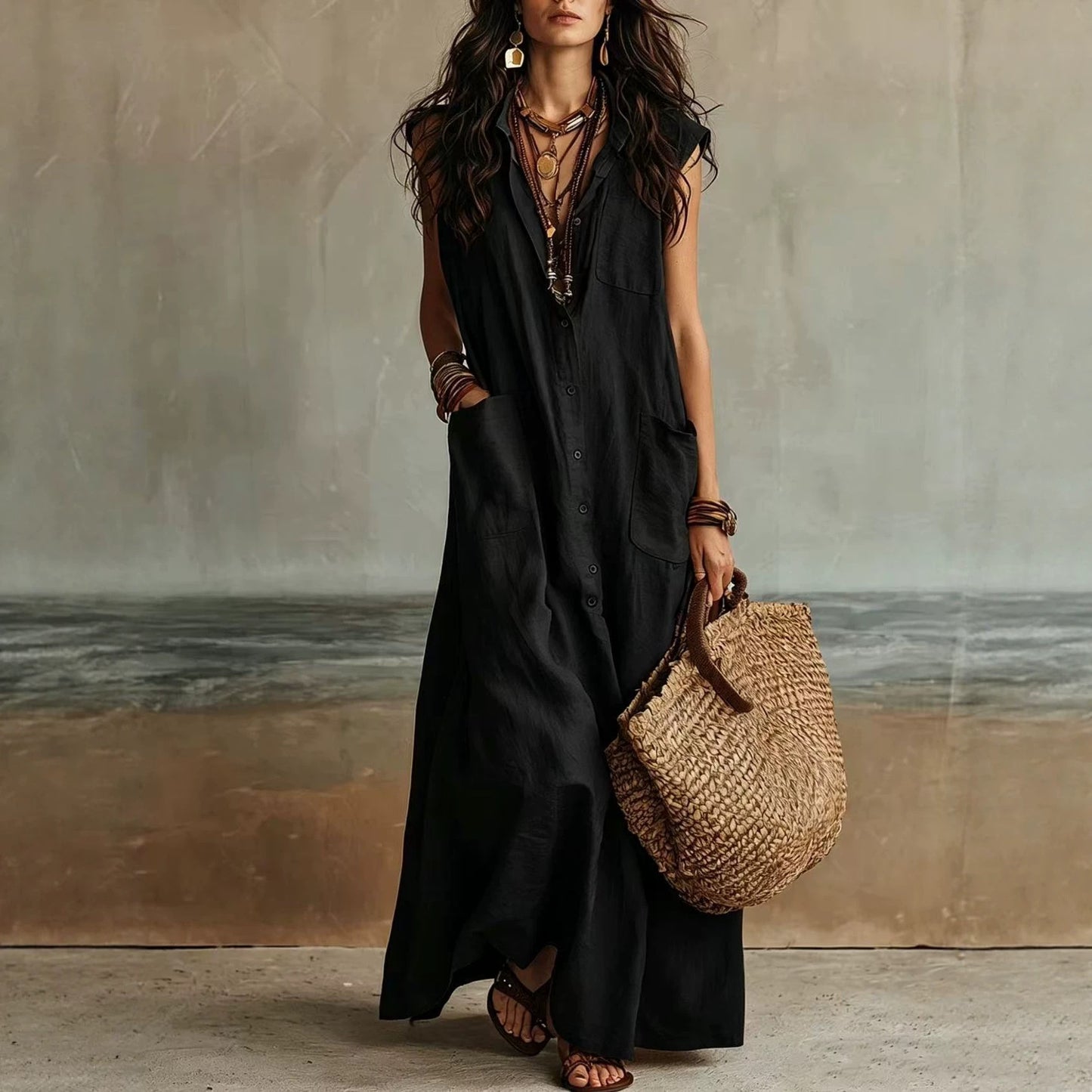 Summer Elegant Graceful Bohemian Vacation Loose Dress