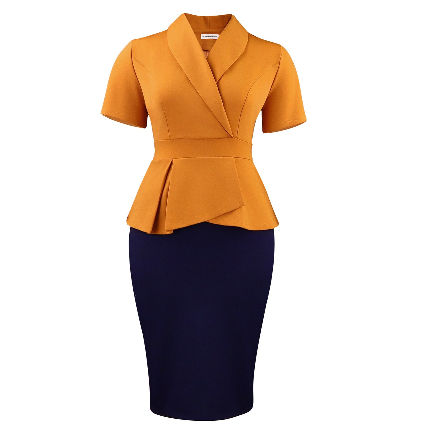 Women's Summer Sleeve Ruffled Elegant Graceful Color Matching Sheath Shorts