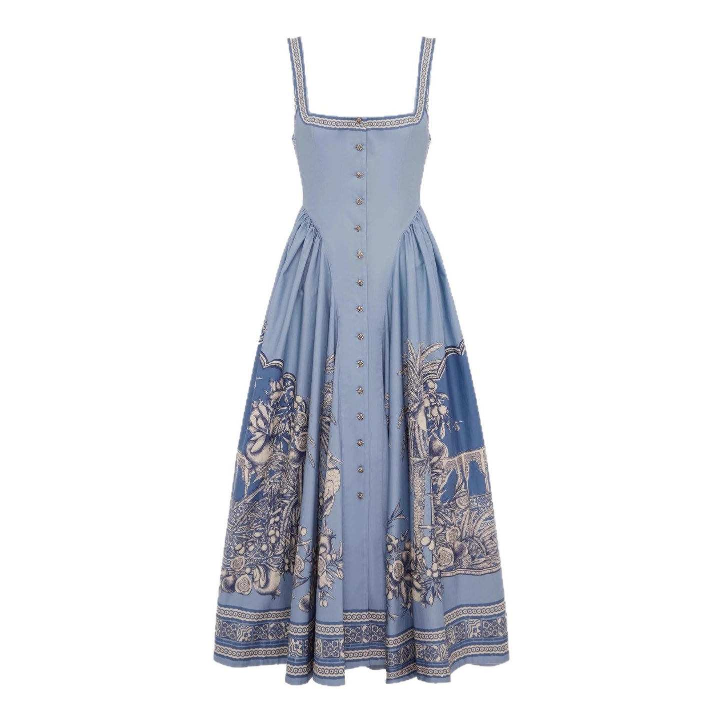 Stylish Graceful Fashionable Personalized Printed Linen Dress