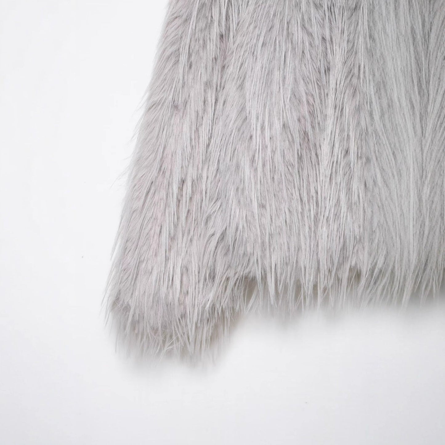 Women's Fashion Casual Polo Collar Faux Fur Jackets