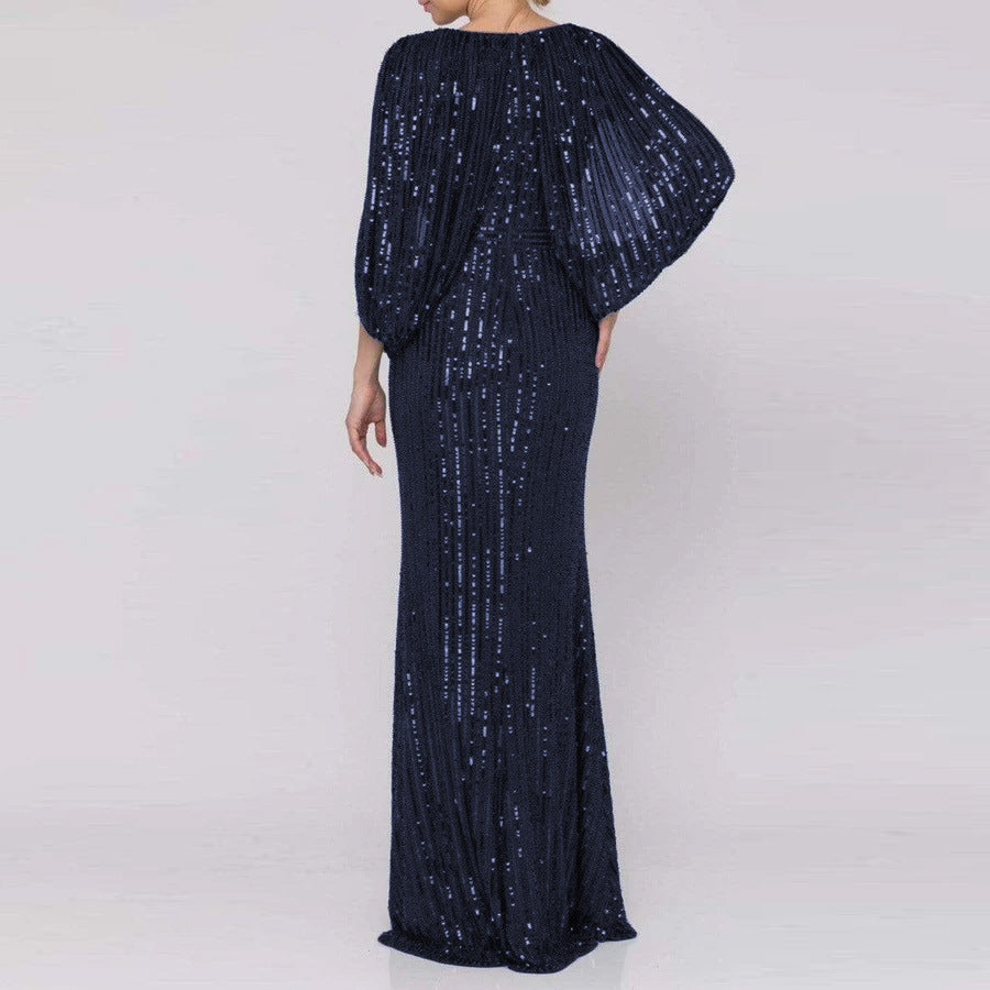 Charming Durable Sequined Slim Banquet Party Dress