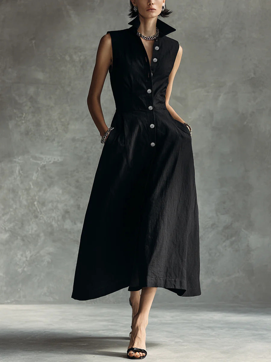 Summer Fashion Casual Stand Collar Elegant Trendy Dress