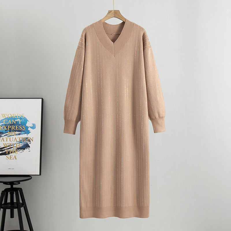 Women's Idle Style Loose Rhinestone Woolen Spring Inner Knitted Skirts
