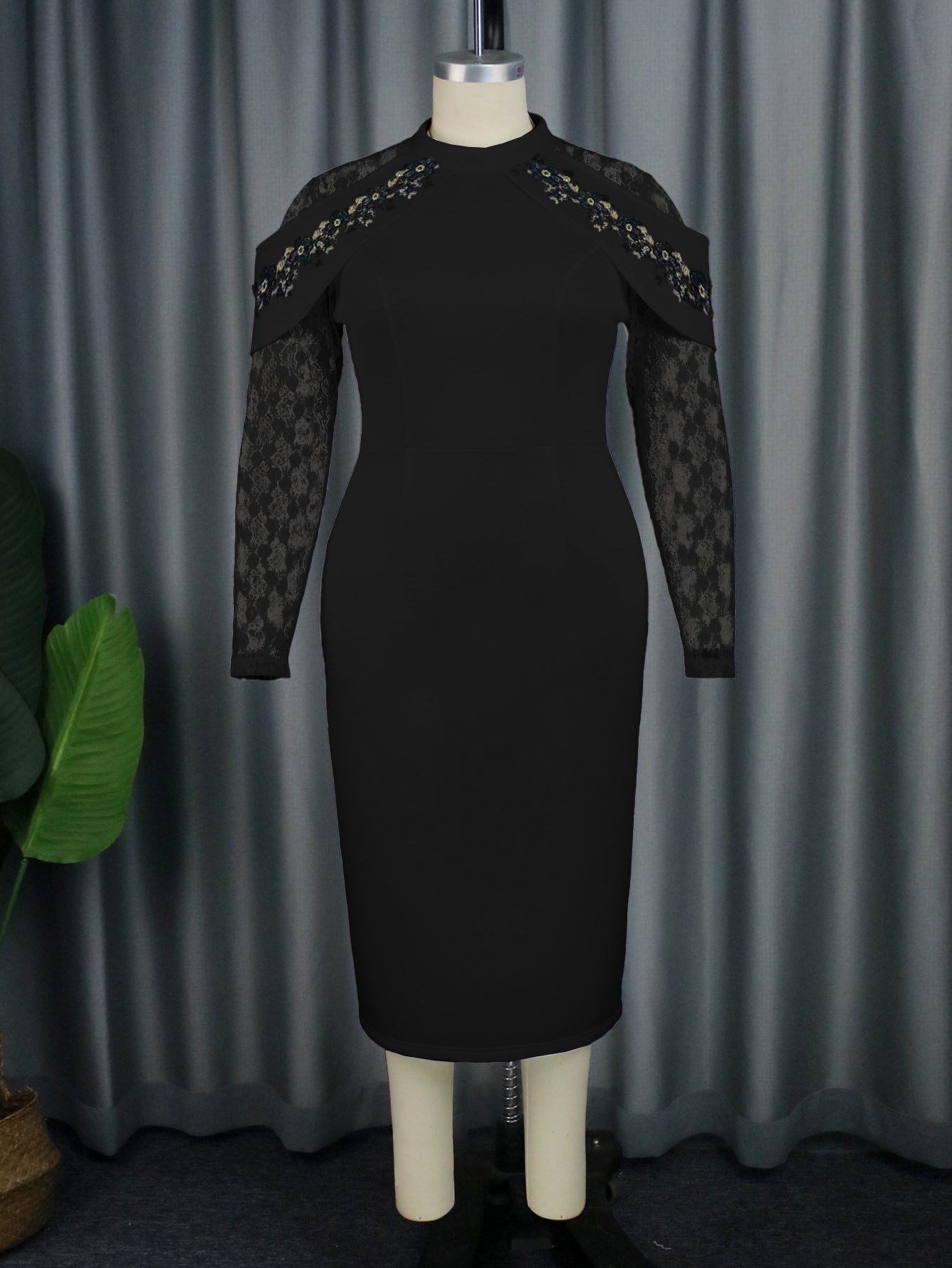 Women's Fat Sister Lace Mc Dress Banquet Dresses