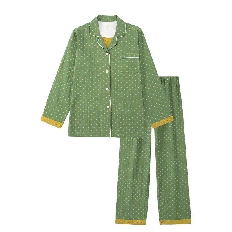 Women's & Men's & Yarn Woven Seam Pajamas Blouses