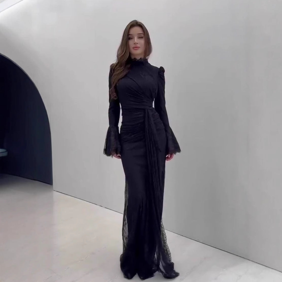 Women's Fresh Elegant Noble Long Sleeve Dress Dresses