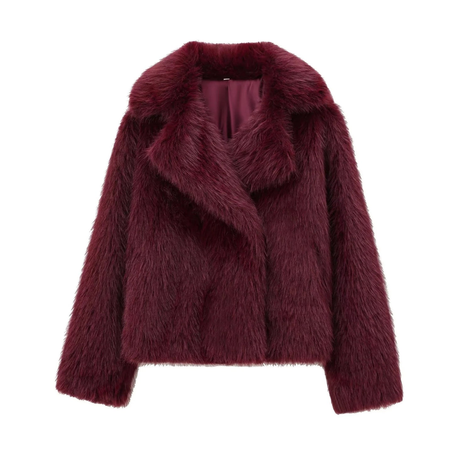 Women's Stylish Comfortable Artificial Fur Effect Coats