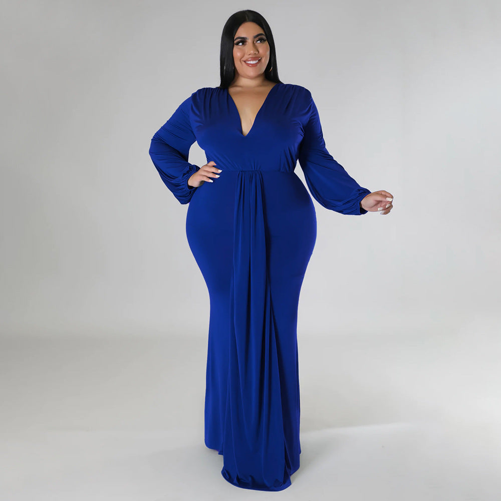 Women's Autumn Fashion Sexy Nightclub Dress Irregular Plus Size