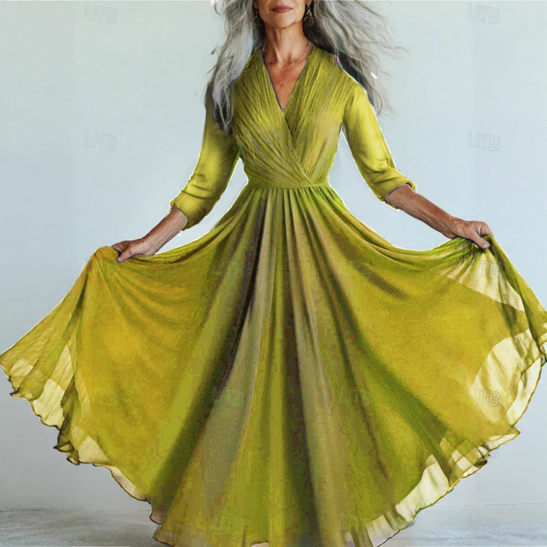 Sleeve Dress Bohemian Vacation Style Large Dresses