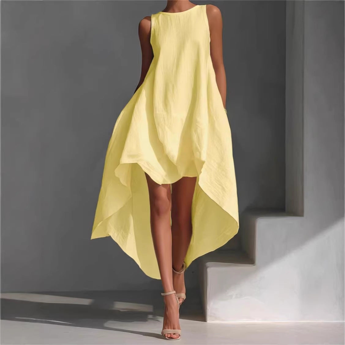 Women's Front Long Back Irregular Loose Casual Shorts