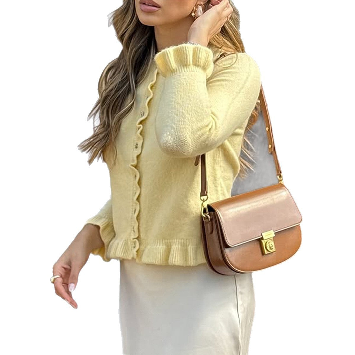 Women's Vacation Style Solid Color Wool Button Sweaters