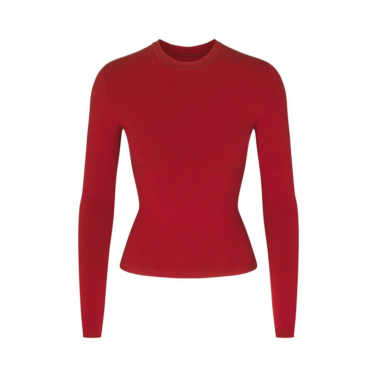 Women's Style Solid Color Round Neck Long Blouses