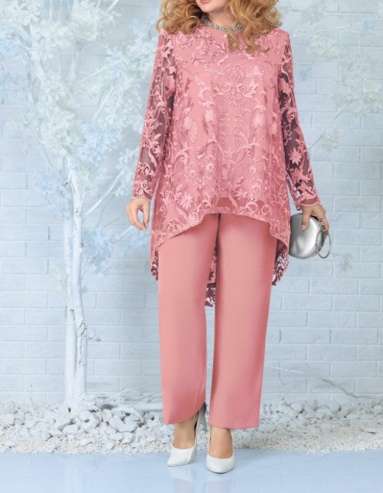 Women's Dress Lace Embroidery Two-piece Cocktail Dresses