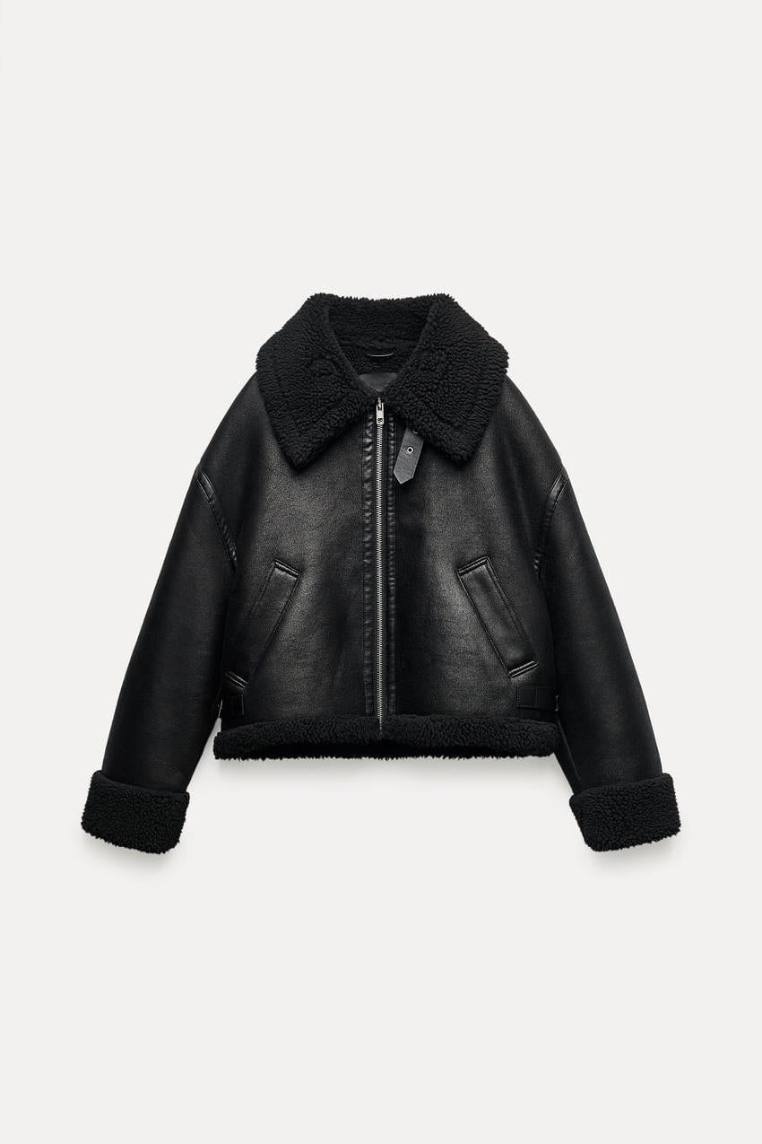 Women's Fur Integrated Loose Thick Double-sided Motorcycle Coats