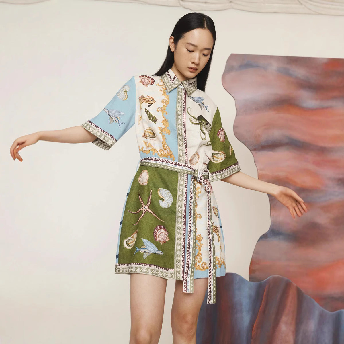Casual Fashion Linen Shirt Temperament Wild Dress