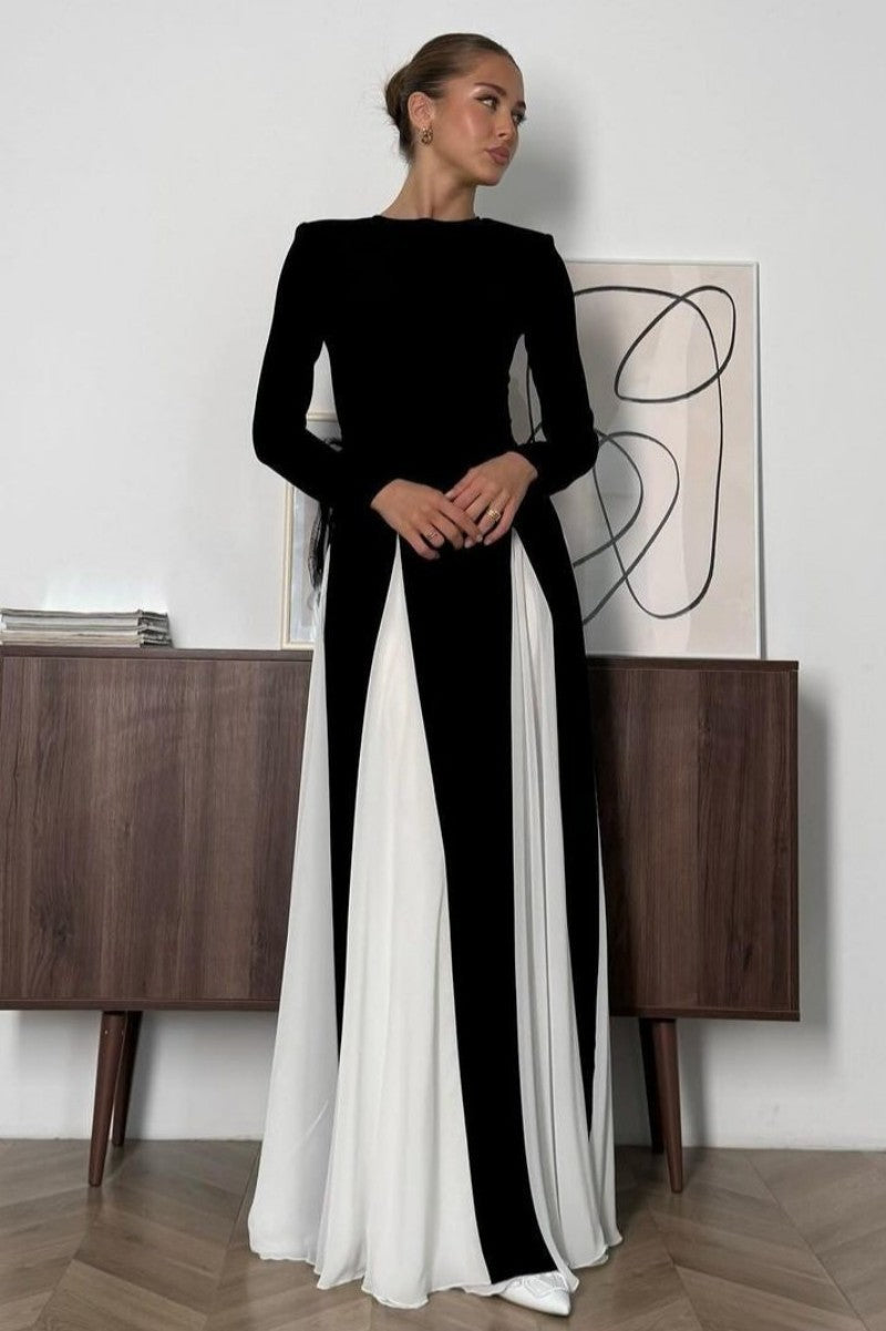 Women's Sleeve High Waist Slim Elegance Retro Dresses