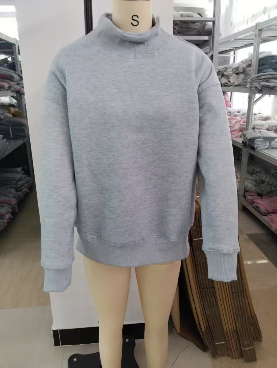 Women's Neck Hoodie Loose Fleece Shirt Long Sleeve Fashion Women's Sweater, Sweater