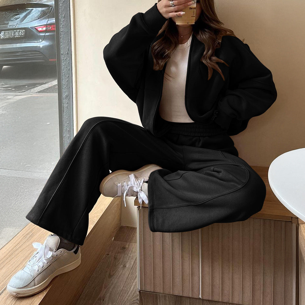 Women's Elegant Style Easy Matching Long Two-piece Fashion Casual Suit