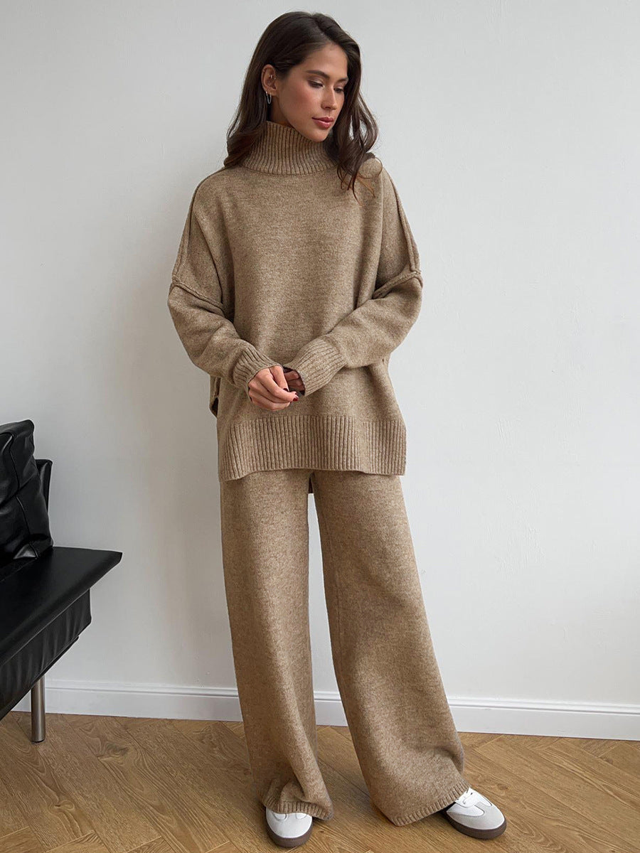 Women's Turtleneck Loose Casual Lazy Thickened Knitting Suits