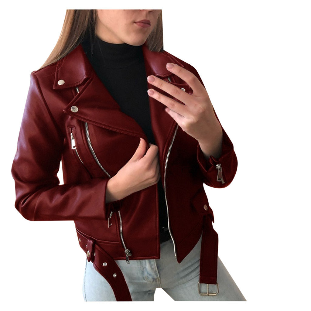 Women's Leather Autumn Motorcycle Slim Fit Winter Jackets