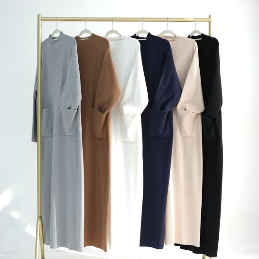 Attractive Soft Thickened Knitted Loose Dress Dresses