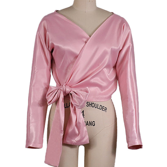 Women's Fashion Wear Solid Color Sexy Slim Blouses