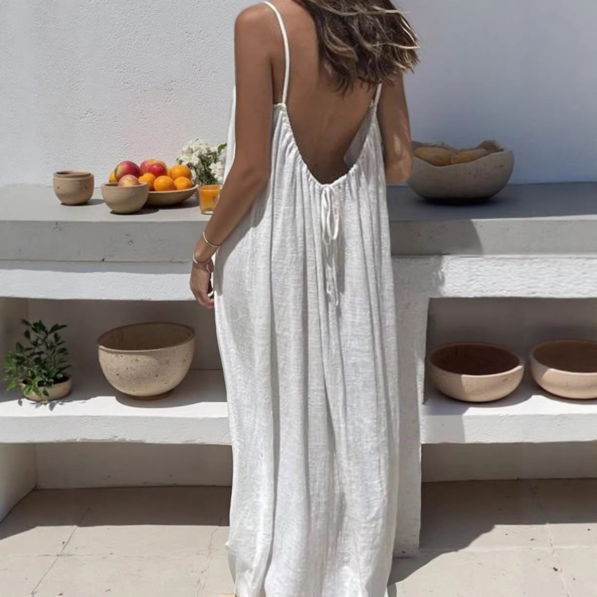 Comfortable Graceful Classic Slouchy Women's Strap Dress