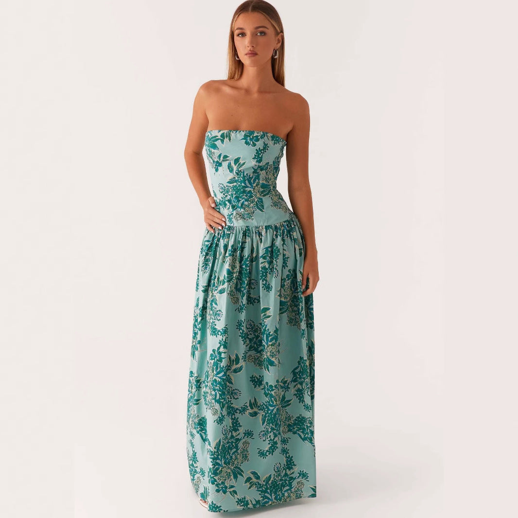 Women's Fashion Hot Printed Sexy Tube Dress Dresses