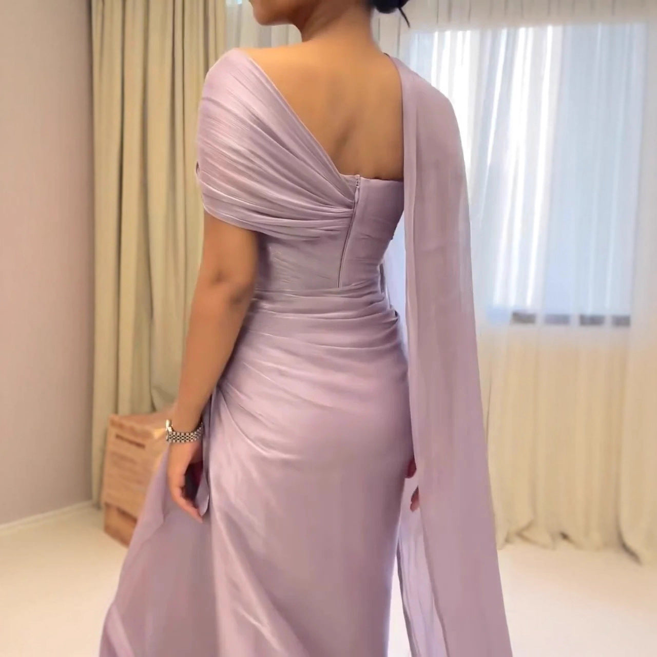 Women's Classic Summer Irregular Pleated Dress Dresses