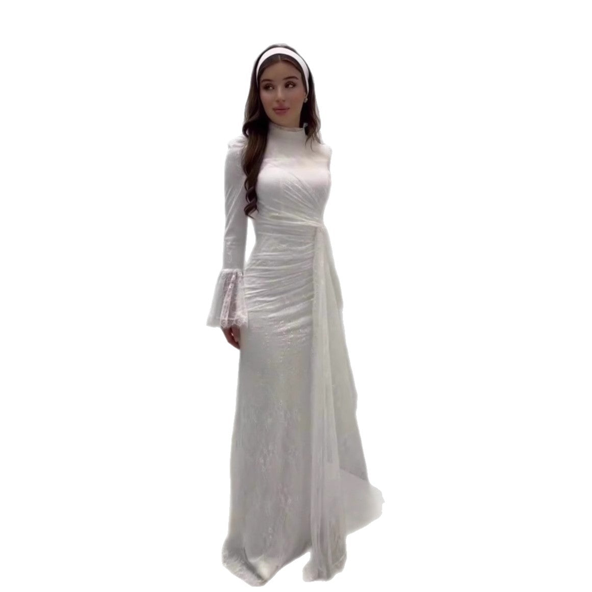 Women's Fresh Elegant Noble Long Sleeve Dress Dresses