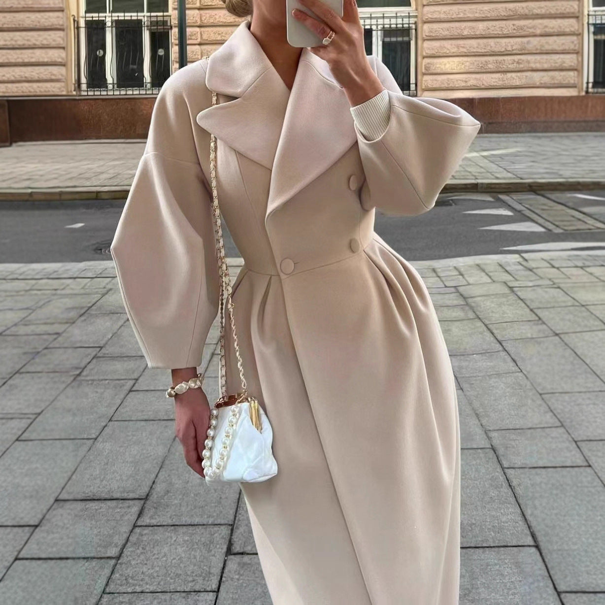 Vintage Court Style Lantern Sleeve Large Coats