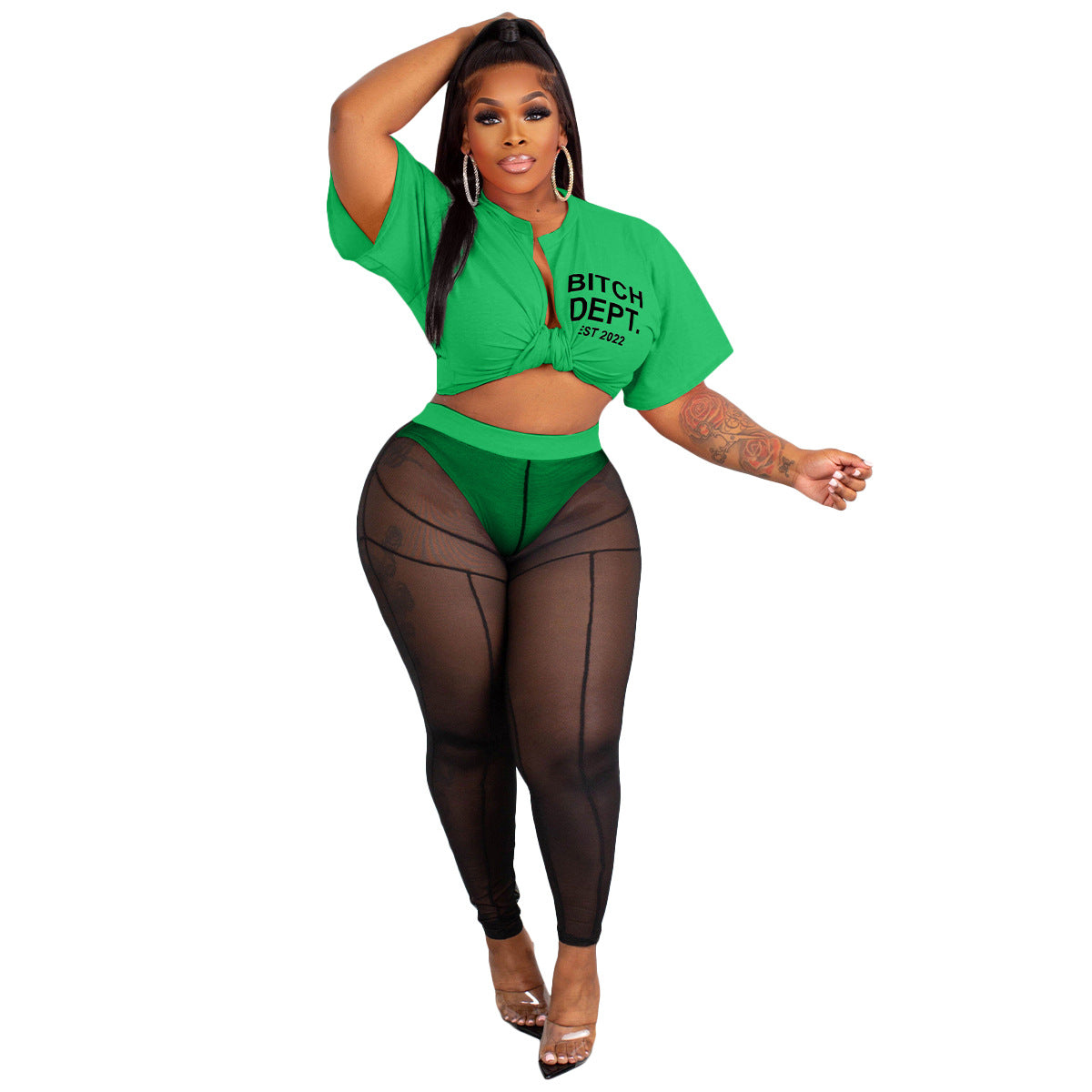 Charming Fashion Sexy Yarn Strap Two-piece Suits