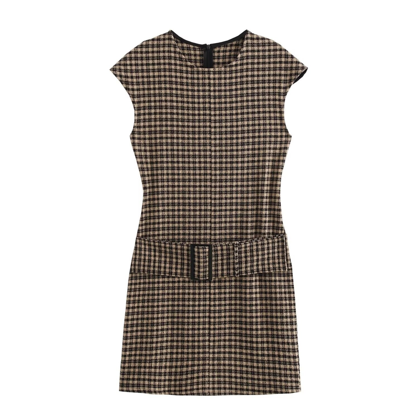 Women's Style Design With Belt Double-sided Cloth Dresses