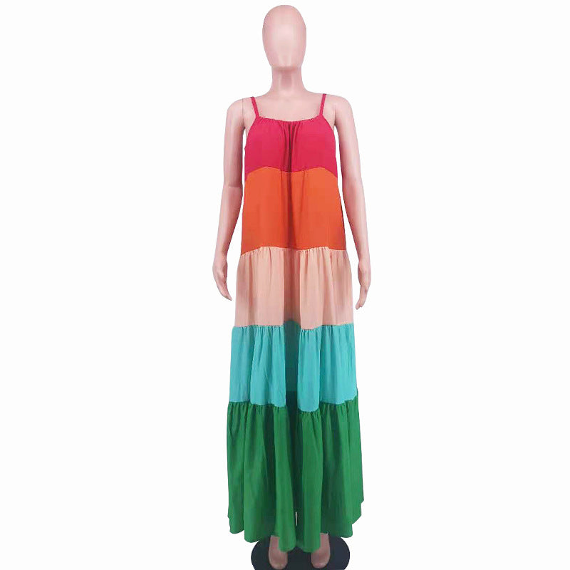 Women's Suspender Loose Fairy Summer Long French Dress