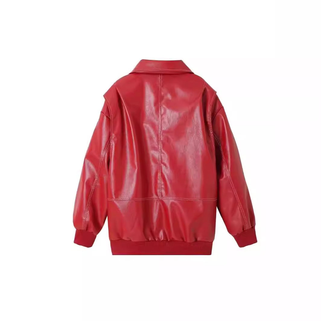 Women's Loose-fitting Long Sleeves Retro American Casual Jackets