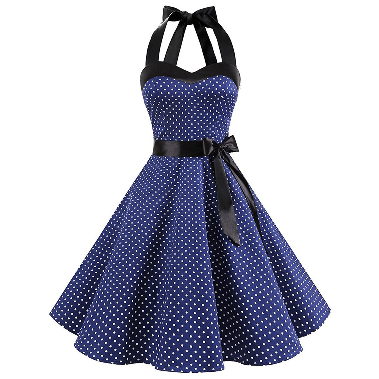 Polka Dot Strap Retro Sexy Bandeau Halter Large Skirts