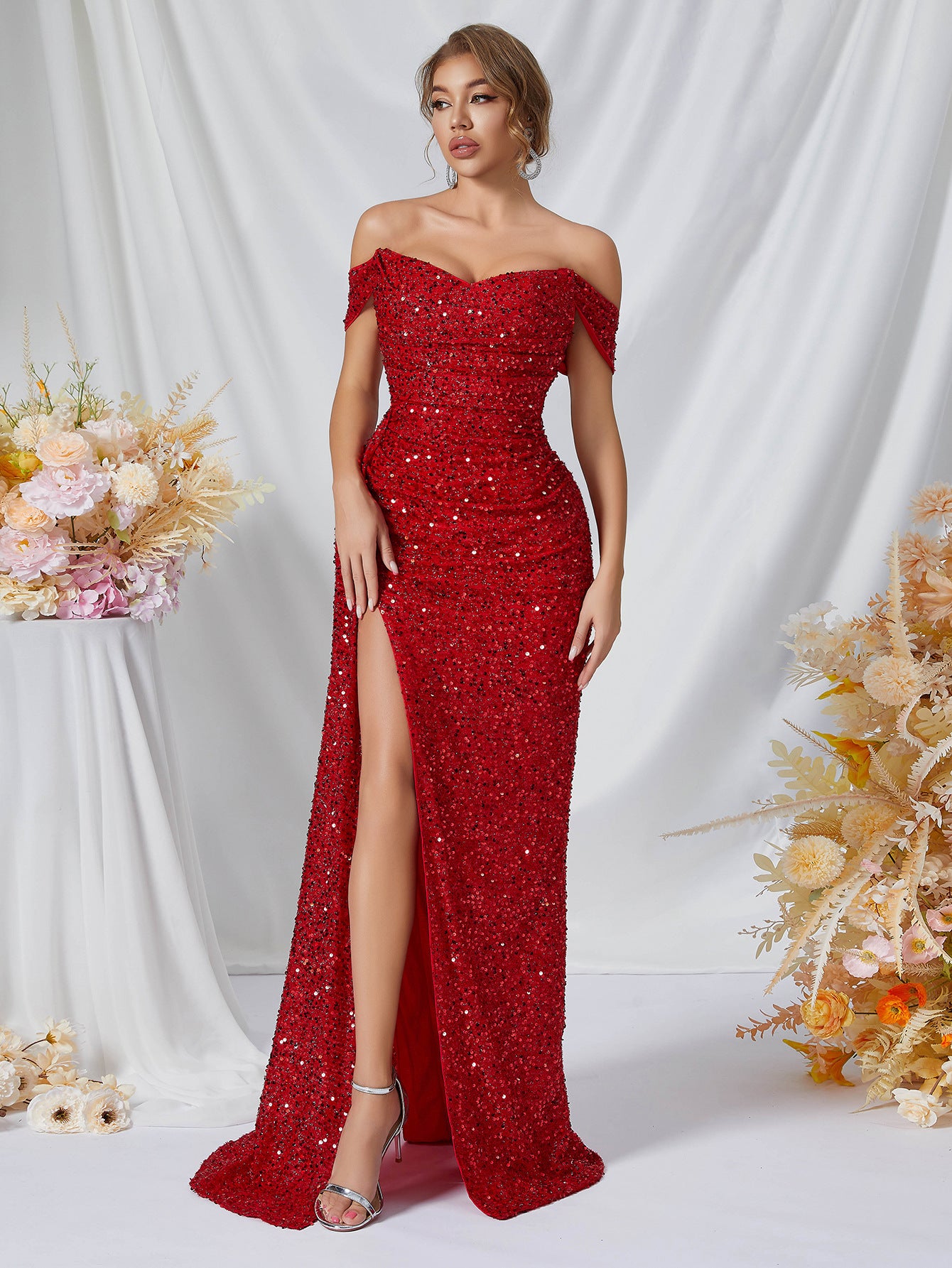 Women's Sequin Tube High-grade Party Dinner Fishtail Tops