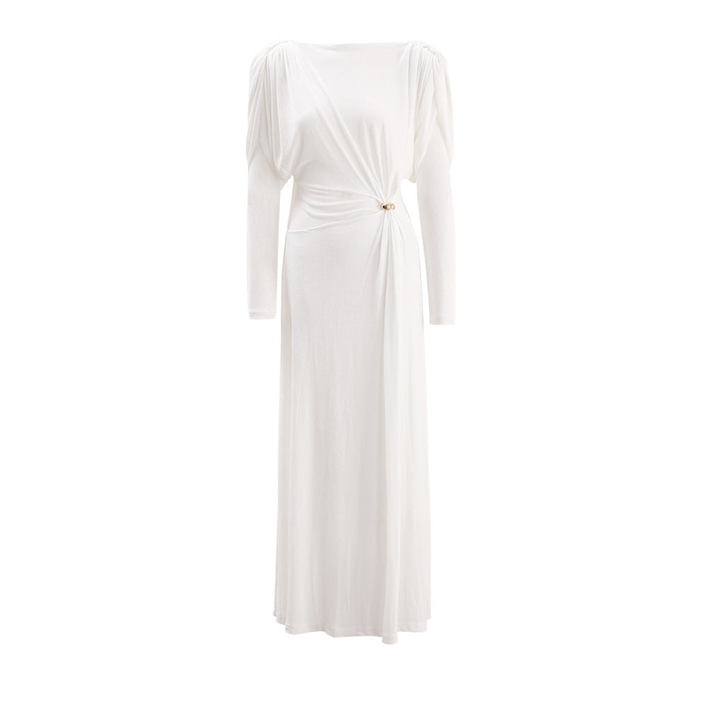 Women's Vietnam Niche Design Metal Buckle Elegant Dresses
