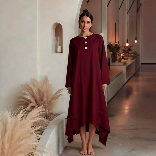 Women's Solid Color Long Sleeve Loose Thin Plus Size