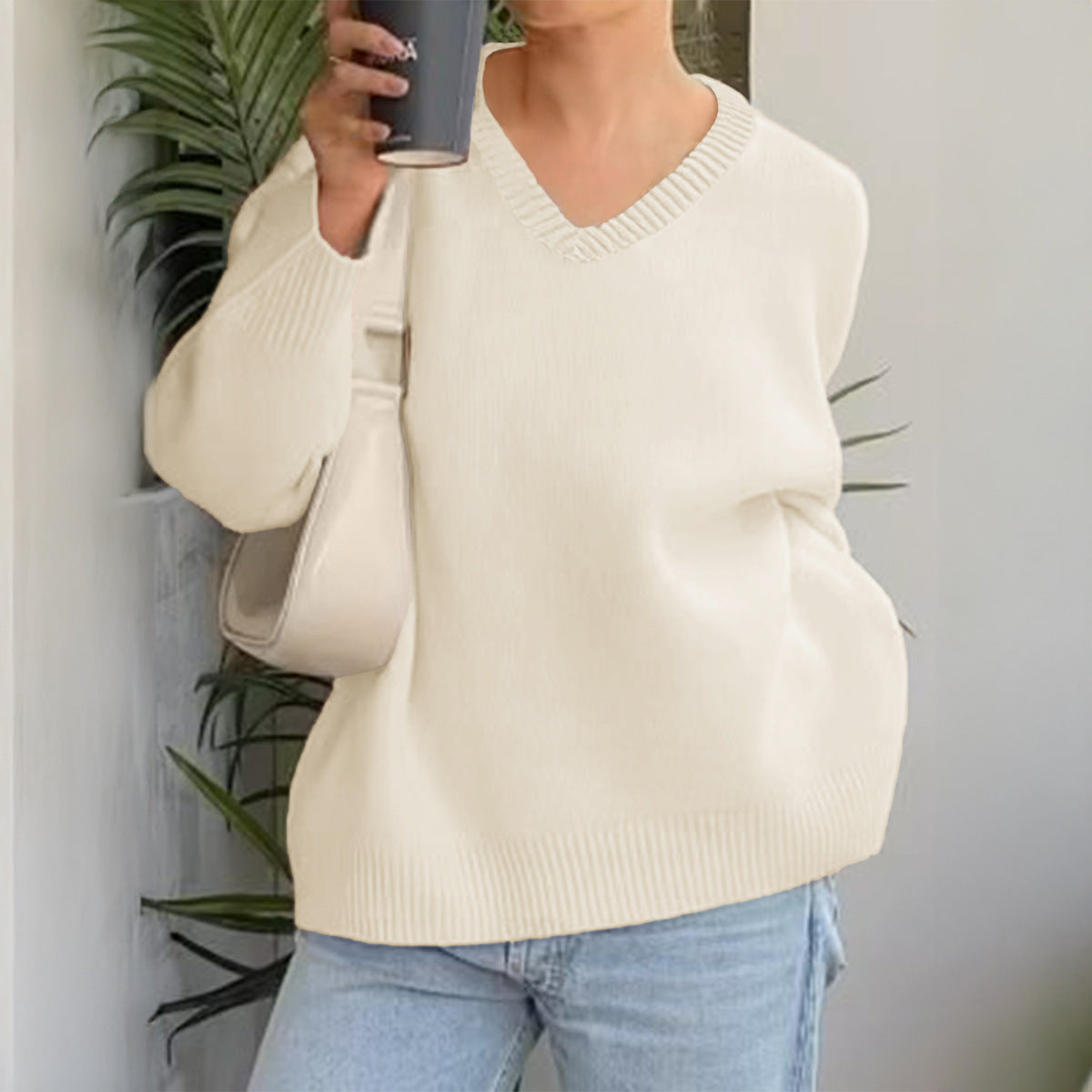 Women's Casual Simple Solid Color Long-sleeved Shirt Blouses