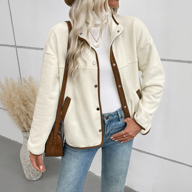 Women's Casual Fleece Polar Stand-up Collar Jackets